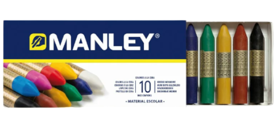 ESTUCHE 10 CERAS MANLEY