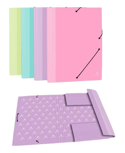 CARPETA CON GOMAS A4 COLOR PASTEL - MARIOLA